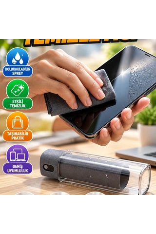 Doldurulabilir Ekran Temizleme Sprey Şişesi Telefon, Tablet Ve Laptop İçin Taşınabilir Temizlik Ap
