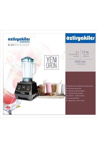 Öztiryakiler Gurmeaid BL-811 Bar 1500 W Blender