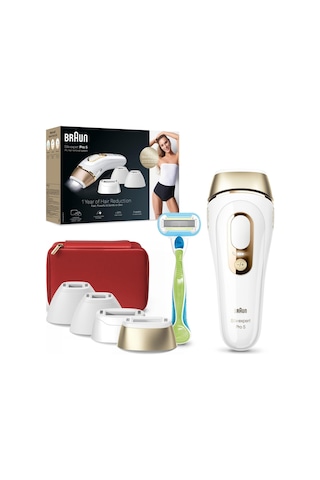 Braun Silk Expert Pro 5 PL5382 IPL Cihazı + Venus Tıraş Makinesi + Başlık 4'lü + Çanta