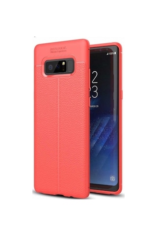 Samsung Uyumlu Galaxy Note 8 Deri Görünümlü Lux Niss Silikon Kilif 457122353