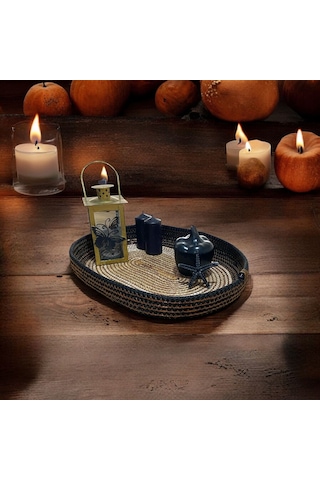 Hasır Sepet, Jüt Ip Sepet, Dekoratif Saklama Kutusu, Hediyelik Sepet, Sunum Tepsisi