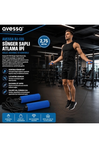 Avessa Jr-135 Sünger Saplı Atlama İpi