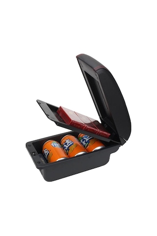 Siyah & Kırmızı Renault Clio 4 İçin Renault Clio 3 Iıı Iv İçin Araba Kol Dayama Kutusu Aksesuarları Depolama Usb Arayüzü Geri Çekilebilir