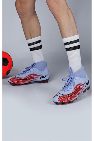Jump Orthopedix Futbol Boğazlı Çoraplı Bilekli Krampon Spor Ayakkabısı 29676 Mor