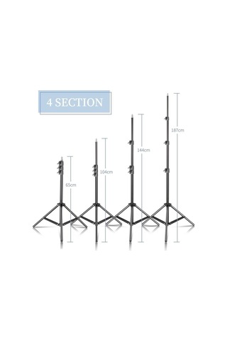 Bluetooth Kumandalı Tripod 2.1 Mt 360 Döner Başlıklı Telefon Tutucu Ring Light Stüdyo Lamba Ayağı