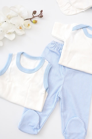 Sitilin Erkek Bebek Lüks Hastane Çıkışı Ayıcık 10 Lu Set Stl6975 Beyaz