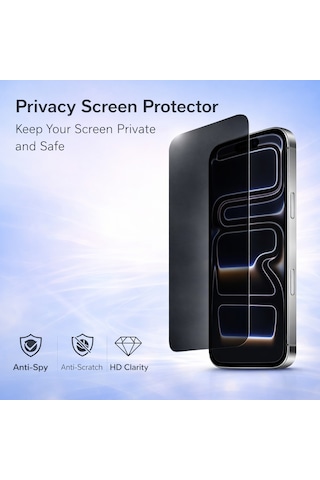 Apple iPhone 17 Pro Uyumlu Hayalet Ekran Koruyucu Gizli Privacy
