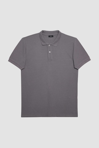 Tudors Erkek Slim Fit Dar Kesim Pamuklu Yumuşak Doku Nefes Alan Kumaş Kıvrılmaz Yaka Gri Polo Yaka Tişört-31687-gri Gri