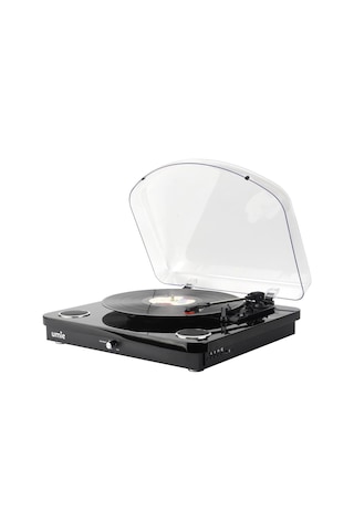 Umie Bemol Siyah Piano Kaplama 10w Bt İn, Bt Out, Rca, Usb Özellikli Nostaljik Pikap