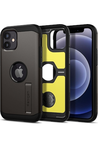 Spigen Apple Uyumlu iPhone 12 Mini İle Kılıf Tough Armor Gunmetal