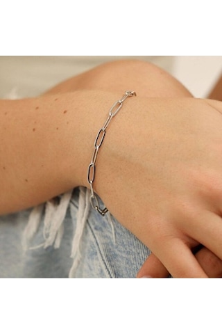 Çelik Bileklik Unisex Ataç Model Hediyelik Çelik Bileklik Altın