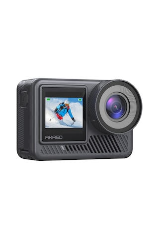 Akaso Brave 8 Lite 4K 60fps Aksiyon Kamera ve Süper Aksesuar Seti (Akaso Türkiye 2 Yıl Garantili) Siyah