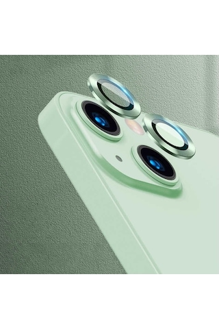 Apple Uyumlu iPhone 13 Ve 13 Mini Yeşil Deep Green Kamera Lens Koruyucu Cam Yeşil