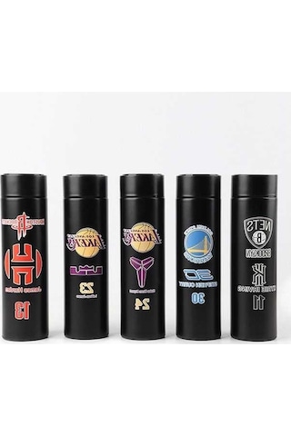 Besthome1 James Nba Stüdyo Logolu 500ml Paslanmaz Çelik Vakum Bardak - Uzun Süreli Isı, Bpa Free, Terlenmeyen Kapak
