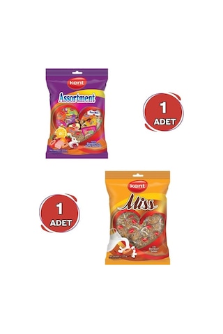 Kent Karışık Bayram Şekeri 375g & Misbon Sütlü Bayram Şekeri 375g - 2 Adet 6'li Paket