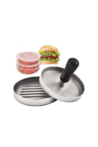 Nurgaz Hamburger Press Alüminyum Gümüş