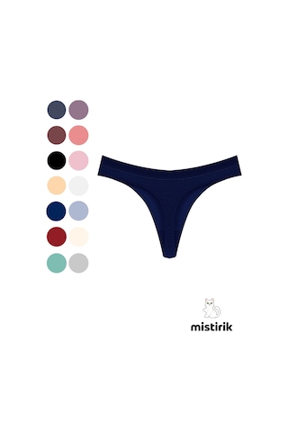 Mistirik Paulo Model Fitilli Esnek Kumaş String Tanga Lacivert Renk Lacivert
