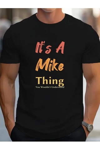 Zennamoda Erkek It Is A Mike Thing Baskılı Erkek T-shirt Siyah