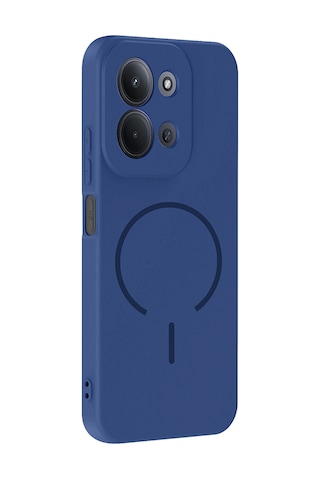 Xiaomi Redmi 15c Kılıf M-safe Şarj Özellikli Zore Meta Kapak Lacivert