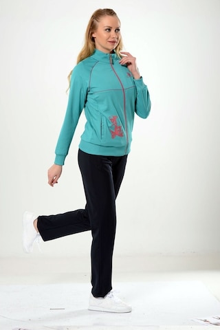 Fantasy Kadın Yarım Balıkçı Yaka Baskılı Jarse Eşofman Takm 19323