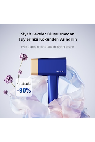 Mavi Yeni Seri Mlay T16 1 Milyon Atım 5 Başlıklı Epilasyon Cihazıcihazı Hr+sr+ac+bk+fa