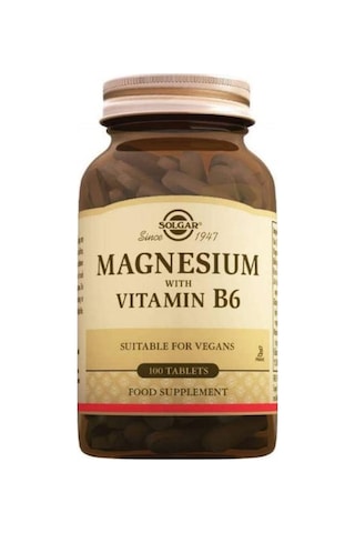 Solgar Magnesium with Vitamin B6 100 Tablet Solgar Magnesium with Vitamin B6 100 Tablet