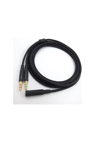 3,5 Mm Evrensel 2'si 1 Arada Oyun Kulaklığı Ses - Hyperx Cloud Ii/alpha-/cloud Flight/c İçin Uzatma Kablosu