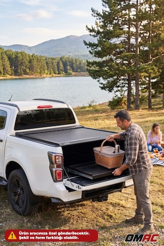 Isuzu D-max 2005-2012 Uyumlu Araca Özel Omback Sürgülü Bagaj Kapama Siyah