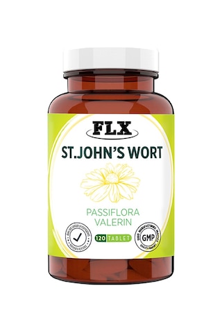 FLX St. John’s Wort Passiflora Valerin 120 Tablet İçeren Takviye Edici