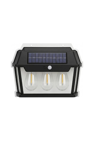Panther Pt-2933 3lü Solar Led Duvar Lambası - Sarı Işık Ve Hareket Sensörlü Bahçe Aydınlatması Diğer