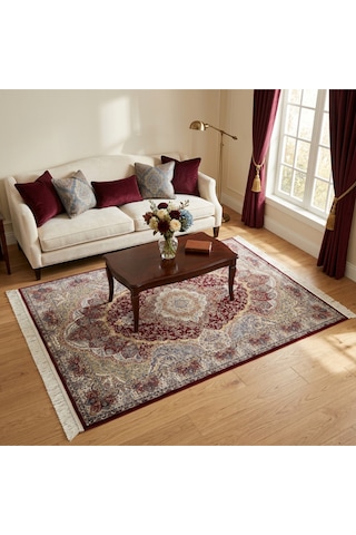 Şemse Desenli 200 X 300 İpek Halı Çok Renkli