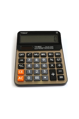 Tiga Tg-8822 Ofis Hesap Makinesi Büyük Boy Metal Yüzey