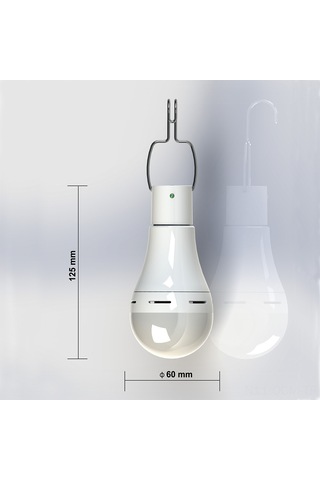 Qingmipy "20 Led Güneş Enerjili Taşınabilir Lamba - 3 Parlaklık Modu, 1500mah Pil, Ip65 Su Geçirmez, Kamp & Acil Durum Aydınlatması" Diğer