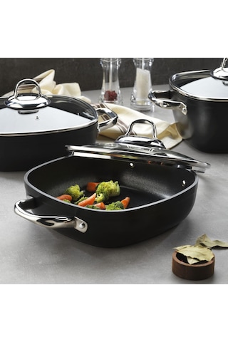 Schafer Gastronomıe 24 CM Master Granit İndüksiyon Basık Tencere
