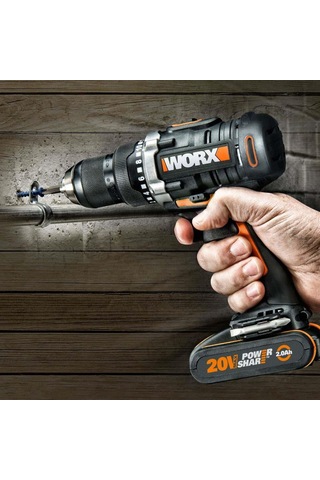 Worx WX102 20V/2.0Ah Li-ion Çift Akülü Kömürsüz Profesyonel Matkap Vidalama