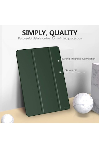 Apple Uyumlu iPad, 8. Ve 9. Nesil 2020 /2021 10.2" Tablet Flip Smart Standlı Akıllı Kılıf Smart Cover