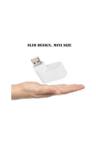 Yaozixa 3 Port Usb 2.0 Mini Hub Dönen Tasarım, Geri Uyumlu, Slim Ve Kompakt Beyaz