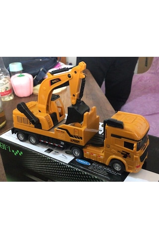 Oyuncak Koleksiyon İş Makinaları Kamyon Ekskavatör 25 Cm