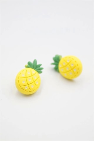 Ananas Hamur Küpe - Çok Renkli çok renkli