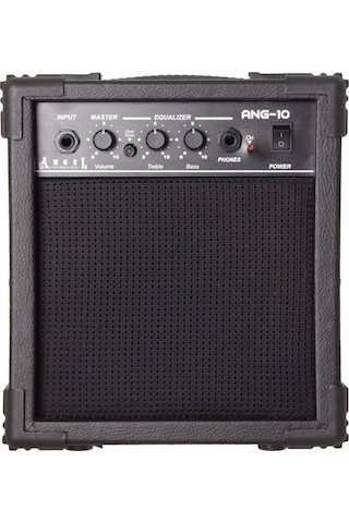 Angel Ang-10-bk 10 Watt Elektro Gitar Amfisi - Siyah Başlangıç - Çalışma Amfisi Clean Ve Overdrive Kanalları, 2 Bant Eq Bass/treble , Kulaklık Ve Aux Girişi Ölçüler: 235 X 155 X 235 Mm