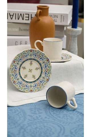 Saraylı 4 Parça 2 Kişilik Porselen Kahve Takımı 100 ml