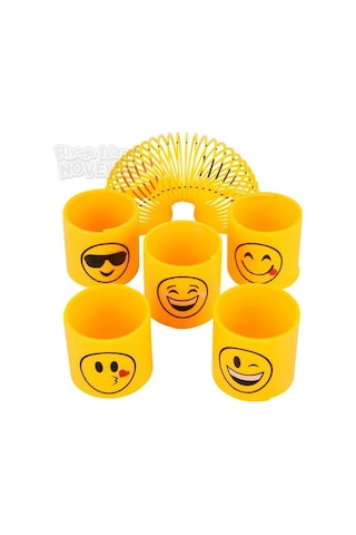 Emoji Stres Yayı Oyuncak Stres Yayı - 6 Cm Çapında - 2 Adet