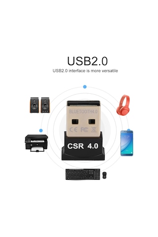 Yaozixa Csr4.0 Btd-401 Mini Usb Bluetooth Adaptörü - 20m Mesafe, 3mbps Hız, Usb2.0, Tüm Bluetooth Cihazlarıyla Uyumlu