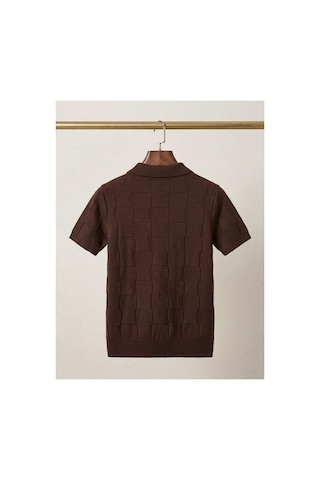 Flex Fashıon Yazlık Polo Yaka 5-12 Yaş Erkek Çocuk Triko Tişört Kahve Kahverengi - 873462808 Kahverengi