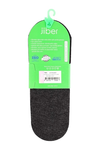 Jiber Erkek Bambu Babet Çorap 7001- 12 Adet Antrasit
