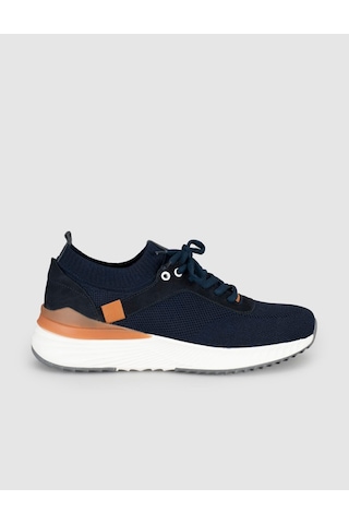 Cabani Erkek Triko Detaylı Kışlık Sneaker Lacivert
