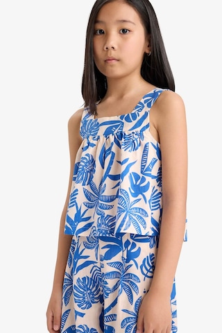 DeFacto Kız Çocuk 2'li Takım Keten Görünümlü Desenli Kolsuz Bluz Pantolon E6610A825HSER134