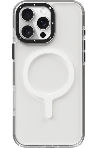 Apple iPhone 16 Pro Uyumlu Kılıf Magsafe Şarj Özellikli Youngkit Crystal Color Serisi Kapak Gri