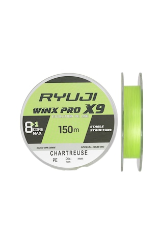Ryuji Winx Pro X8+1 X9 150m Chartreuse Örgü - İp Misina 0.10mm 6.7kg