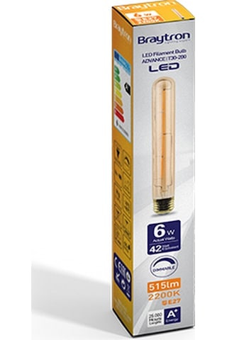 Braytron 6W Led Tüp Ampul E27 2200K